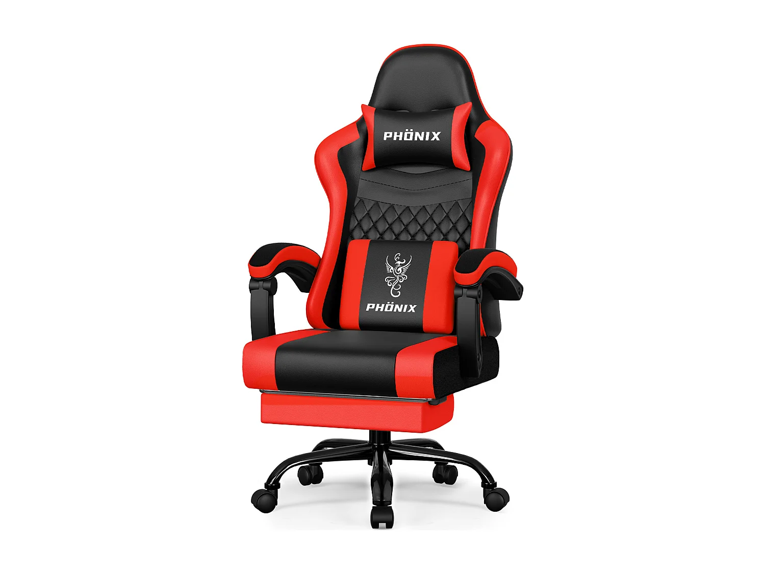 Hiazurm Chaise Gaming - Chaise de Jeu avec Dossier Réglable de 90° à 170° - Chaise Gaming avec Repose-pieds Pliable - Chaise de Jeu avec Accoudoirs Souples - 150 kg