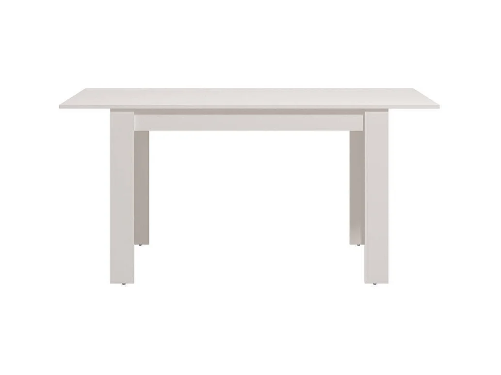 Mesa de Comedor Extensible – 120/160x80x76 cm, Color Blanco Mate, Diseño Moderno, Laminado Resistente, Apertura Central, Fácil Limpieza