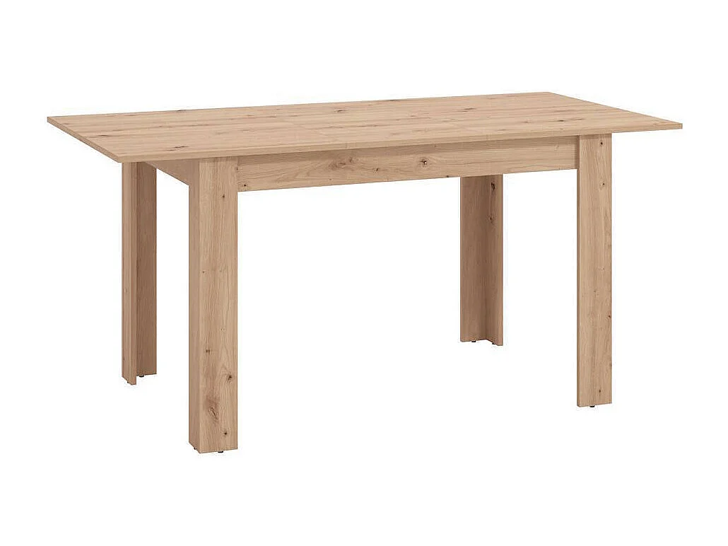 Mesa de Comedor Extensible – 120/160x80x76 cm, Color Roble Artisan, Diseño Moderno, Laminado Resistente, Apertura Central, Fácil Limpieza