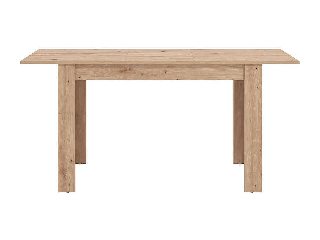 Mesa de Comedor Extensible – 120/160x80x76 cm, Color Roble Artisan, Diseño Moderno, Laminado Resistente, Apertura Central, Fácil Limpieza