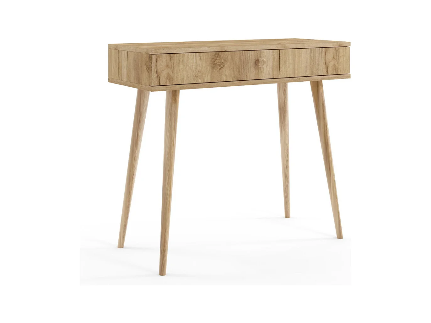 Mesa Consola Roble artesanal 90x80x39 cm – Estilo Escandinavo – Ideal como Tocador o Escritorio