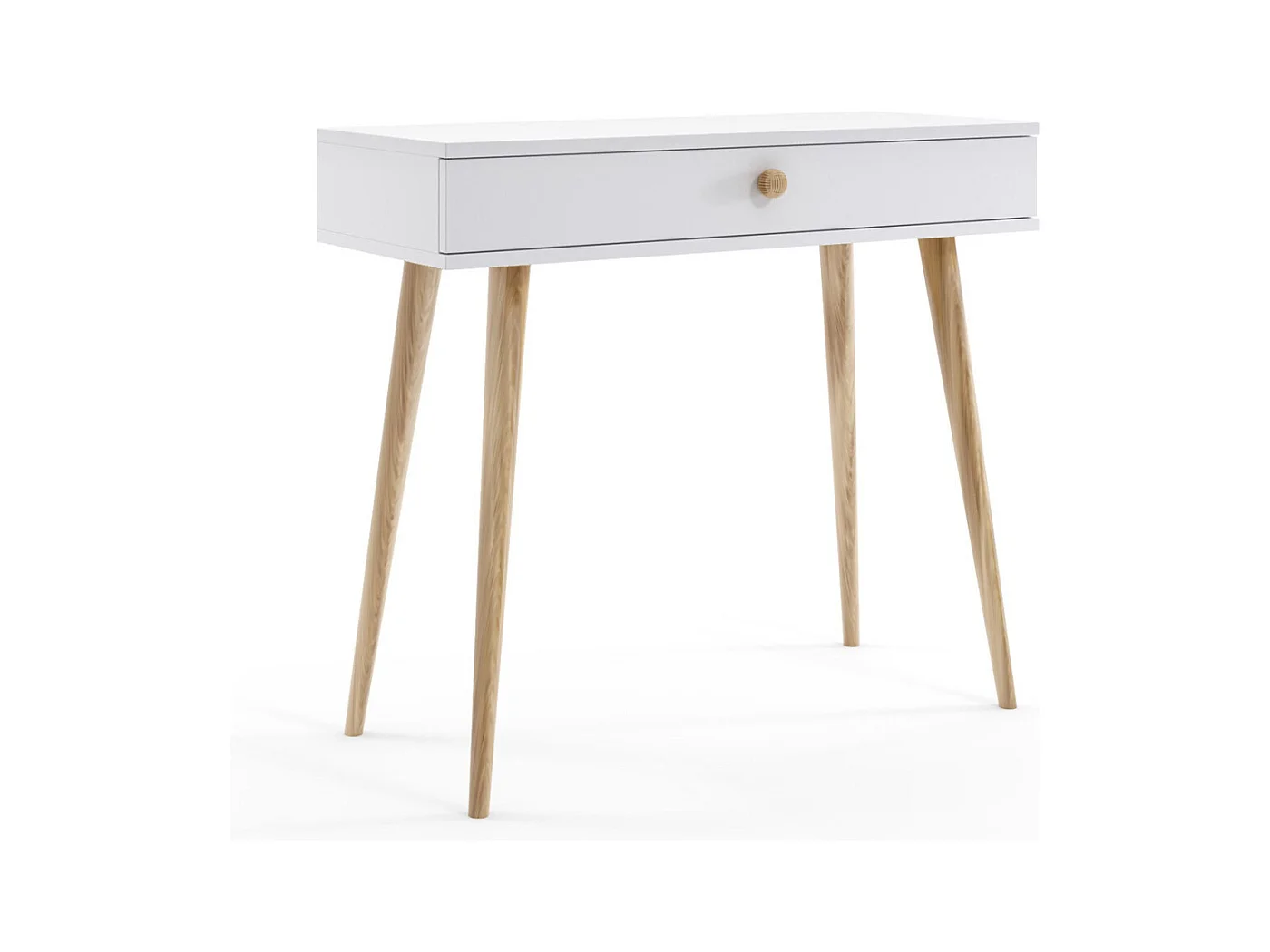 Mesa Consola Blanca 90x80x39 cm – Estilo Escandinavo – Ideal como Tocador o Escritorio