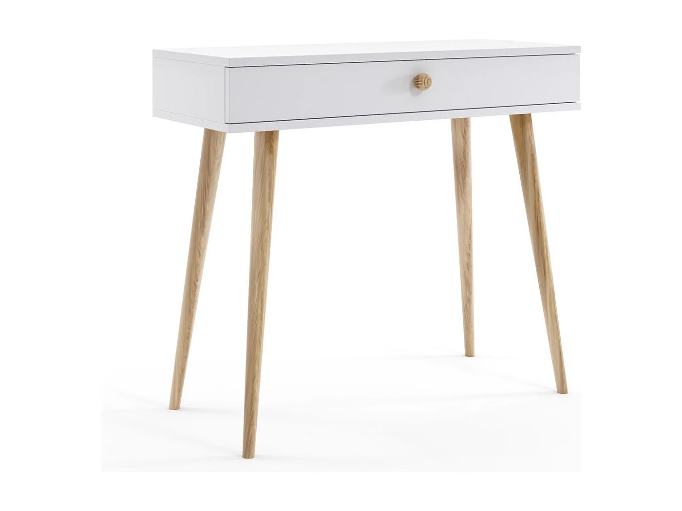 Mesa Consola Blanca 90x80x39 cm – Estilo Escandinavo – Ideal como Tocador o Escritorio