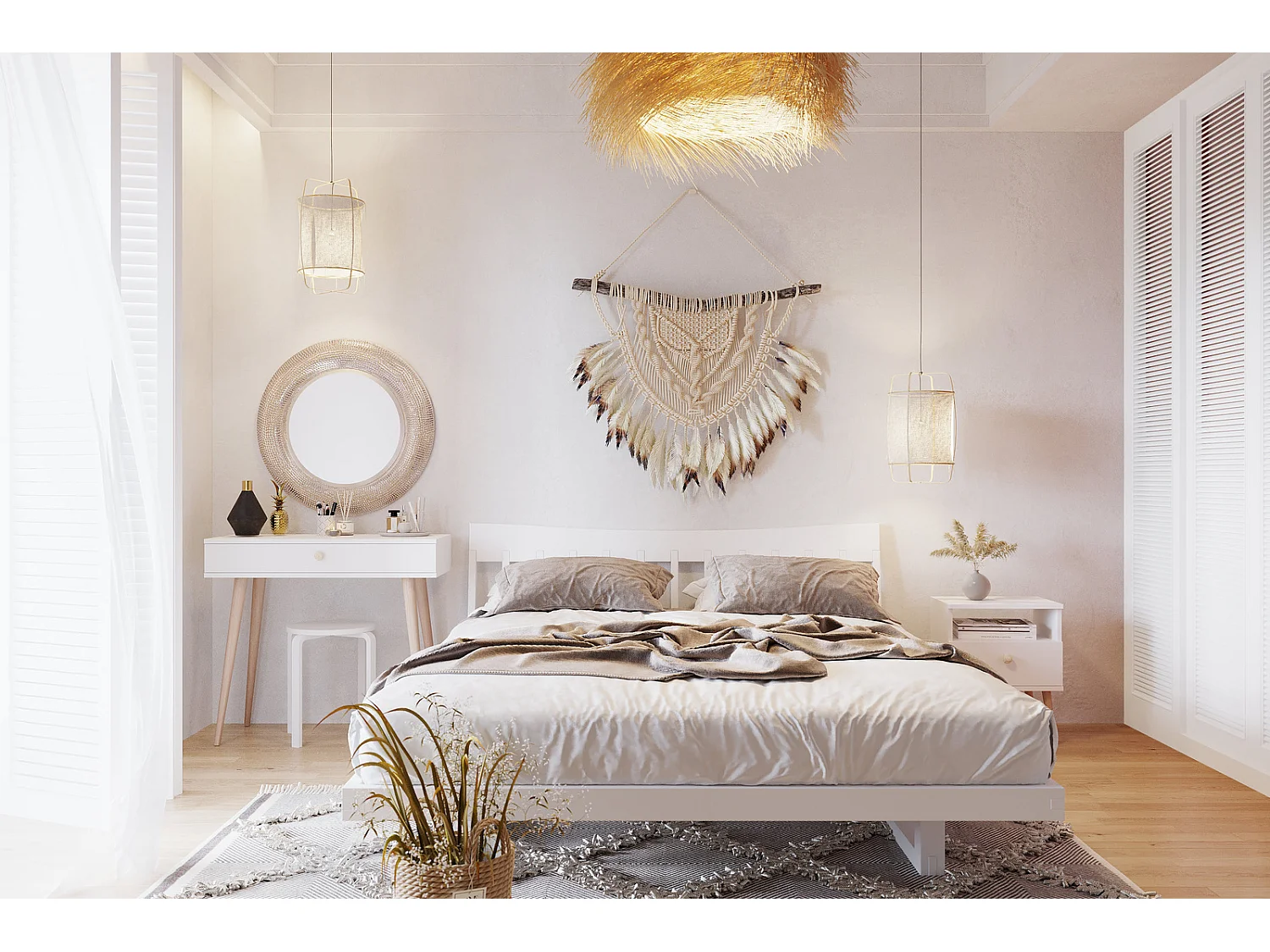 Mesa Consola Blanca 90x80x39 cm – Estilo Escandinavo – Ideal como Tocador o Escritorio