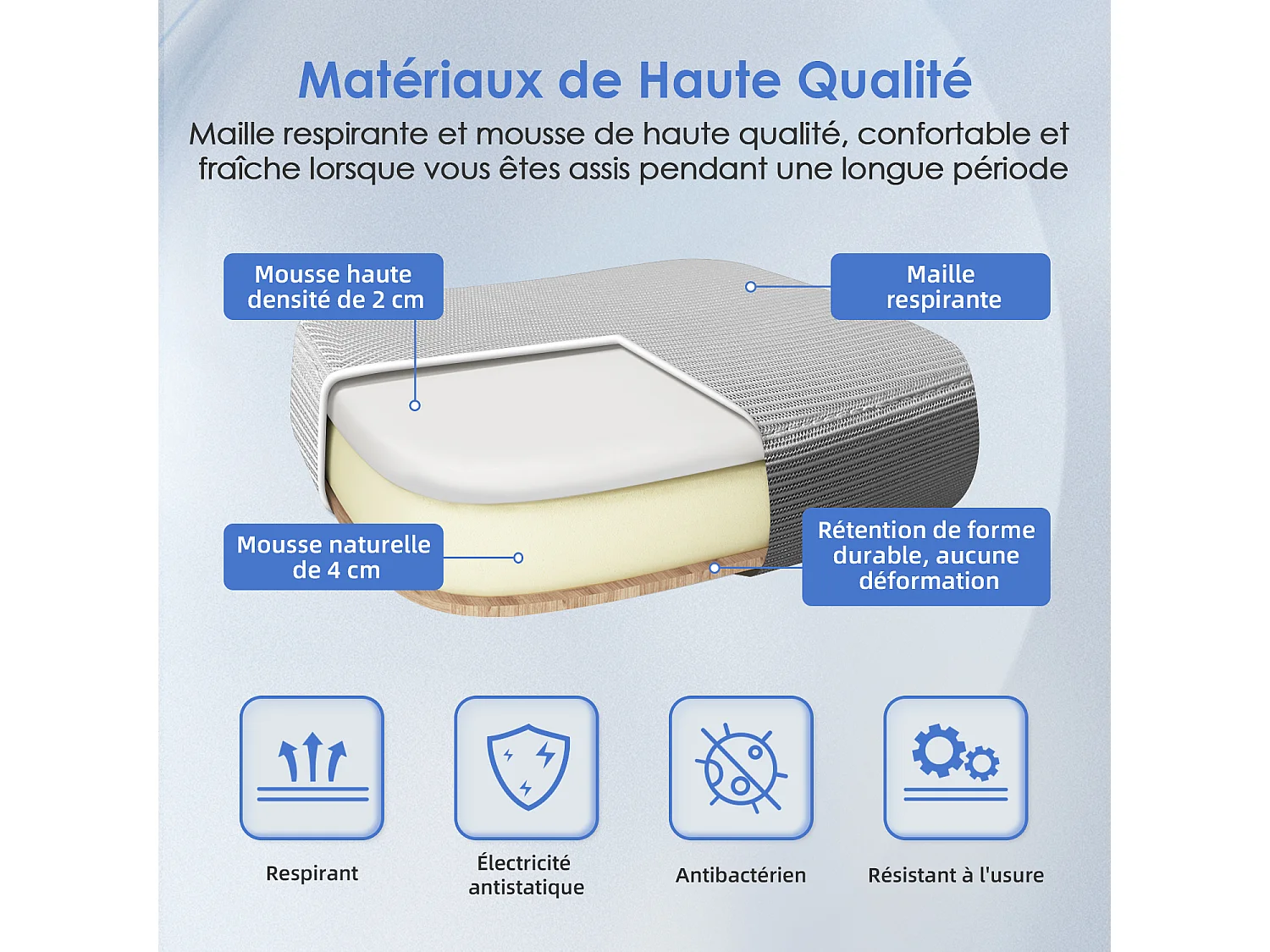 Hiazurm Chaise de Bureau Ergonomique - Chaise de Bureau - Accoudoirs Pliables - Chaises de Bureau pour Adultes - 150 Kg