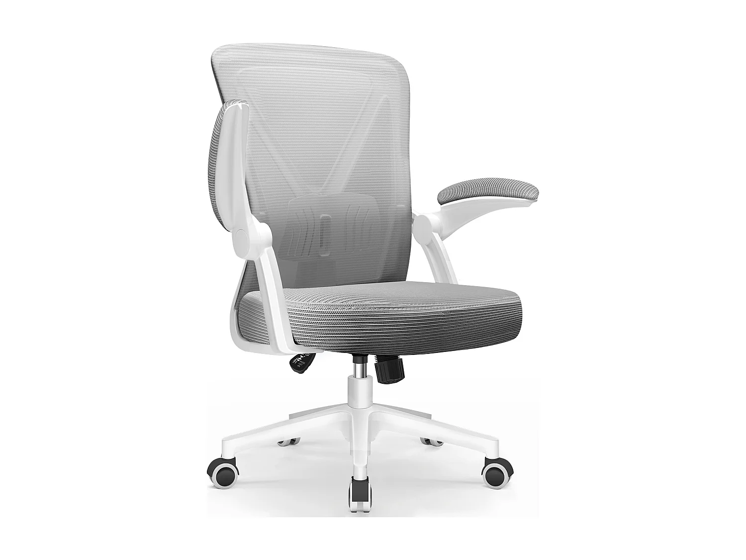 Hiazurm Chaise de Bureau Ergonomique - Chaise de Bureau - Accoudoirs Pliables - Chaises de Bureau pour Adultes - 150 Kg