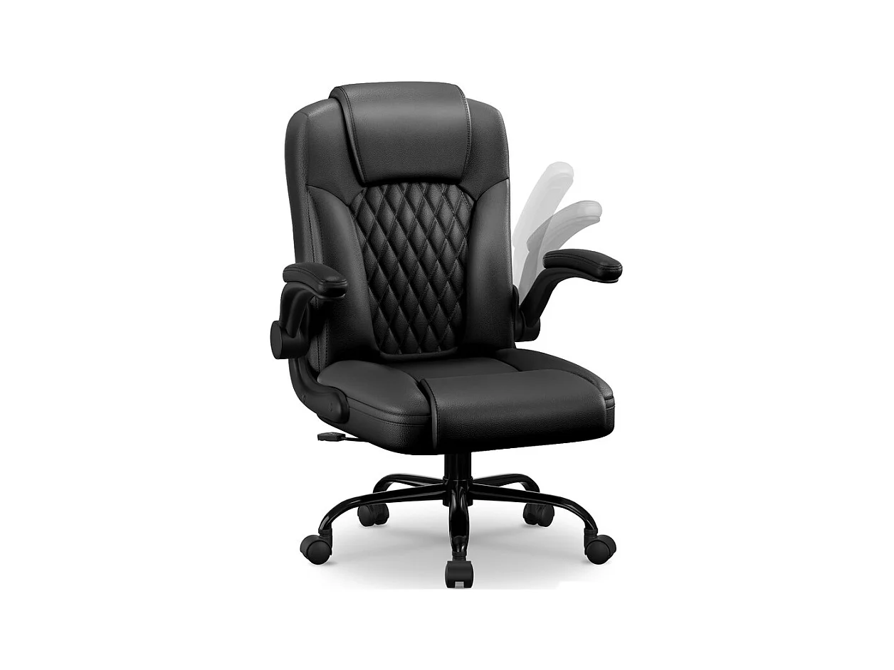 Hiazurm Chaise de Bureau Ergonomique - Chaise de Bureau avec Dossier 90°-120° - Chaises pour Adultes - Accoudoirs Pliables - Chaise de Bureau