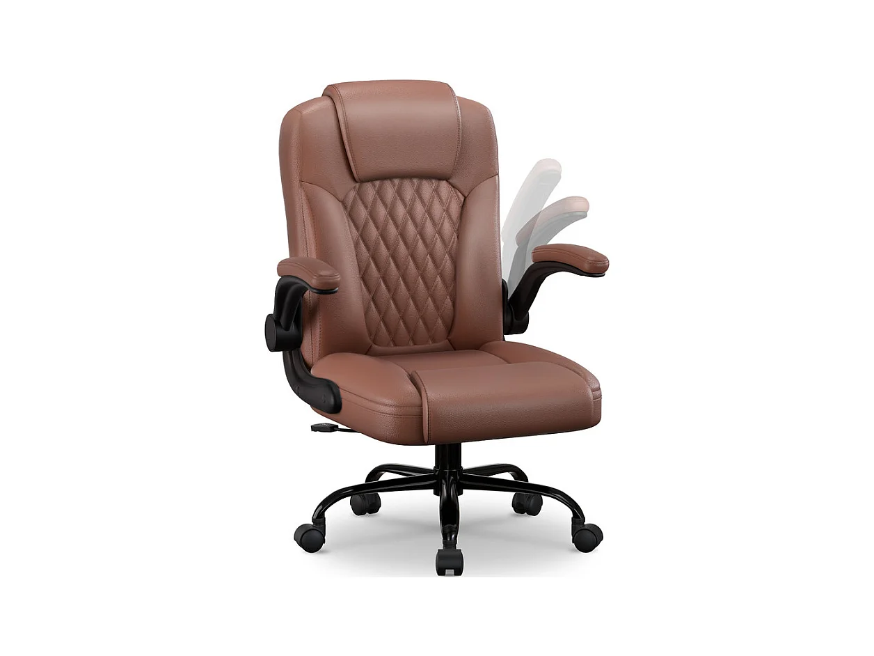 Hiazurm Chaise Ergonomique de Bureau - Chaise de Bureau avec Dossier Réglable de 90° à 120° - Chaises de Bureau pour Adultes - Accoudoirs Pliables