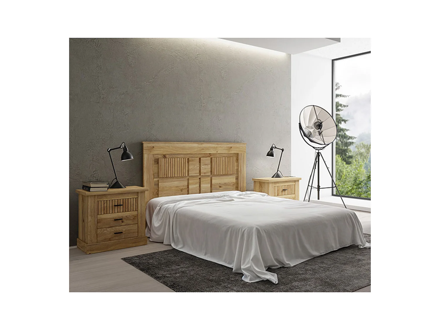 Meyvaser - Cabezal para Cama de Matrimonio con patas, Color Mauvella Rayas, Medidas: 160 cm (Ancho) x 119,3 cm (Alto) x 3,8 cm (Fondo).