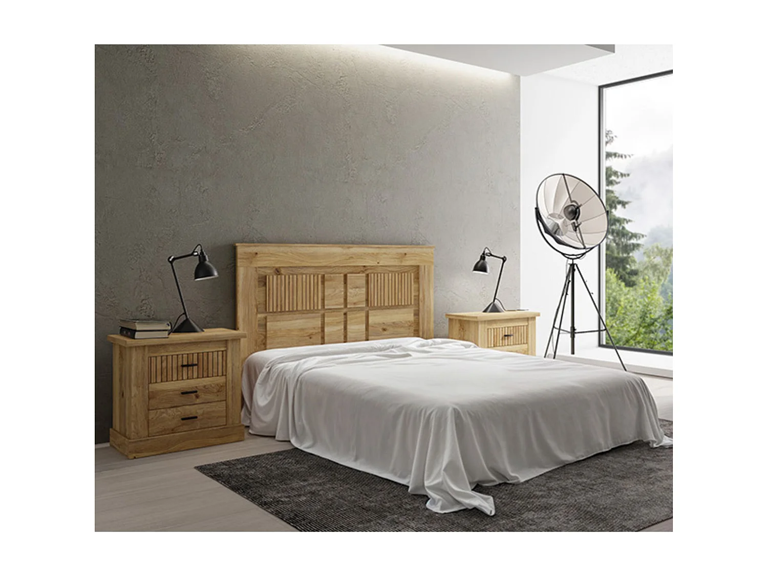 Meyvaser - Cabezal para Cama de Matrimonio con patas, Color Mauvella Rayas, Medidas: 160 cm (Ancho) x 119,3 cm (Alto) x 3,8 cm (Fondo).