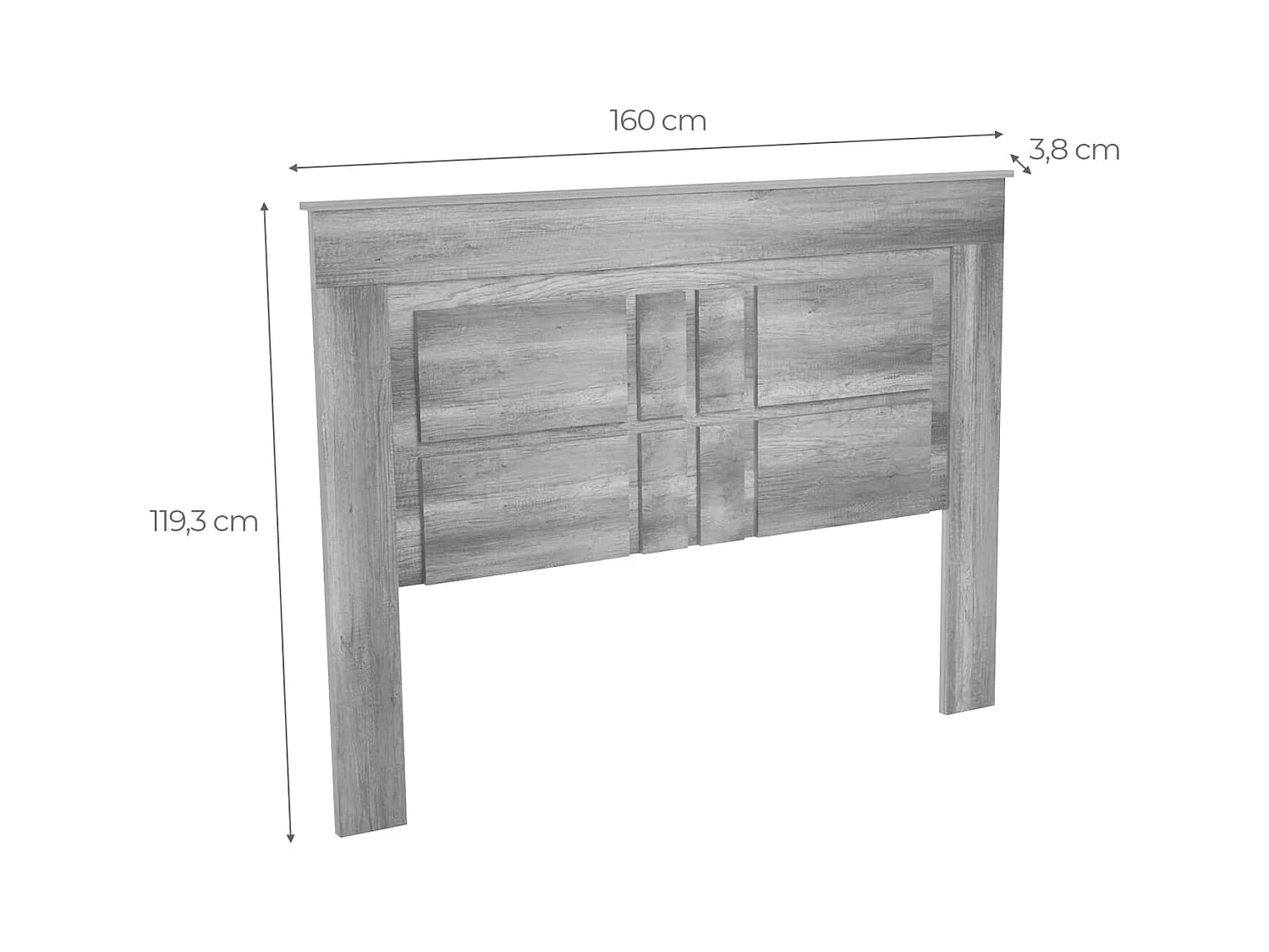 Pack Cabecero Nórdico de 160 x 120 cm + 2 Mesitas de Noche | Práctico y Elegante | Fácil de Montar, Color Cañon (para Cama de 135-140, 150 o 160)