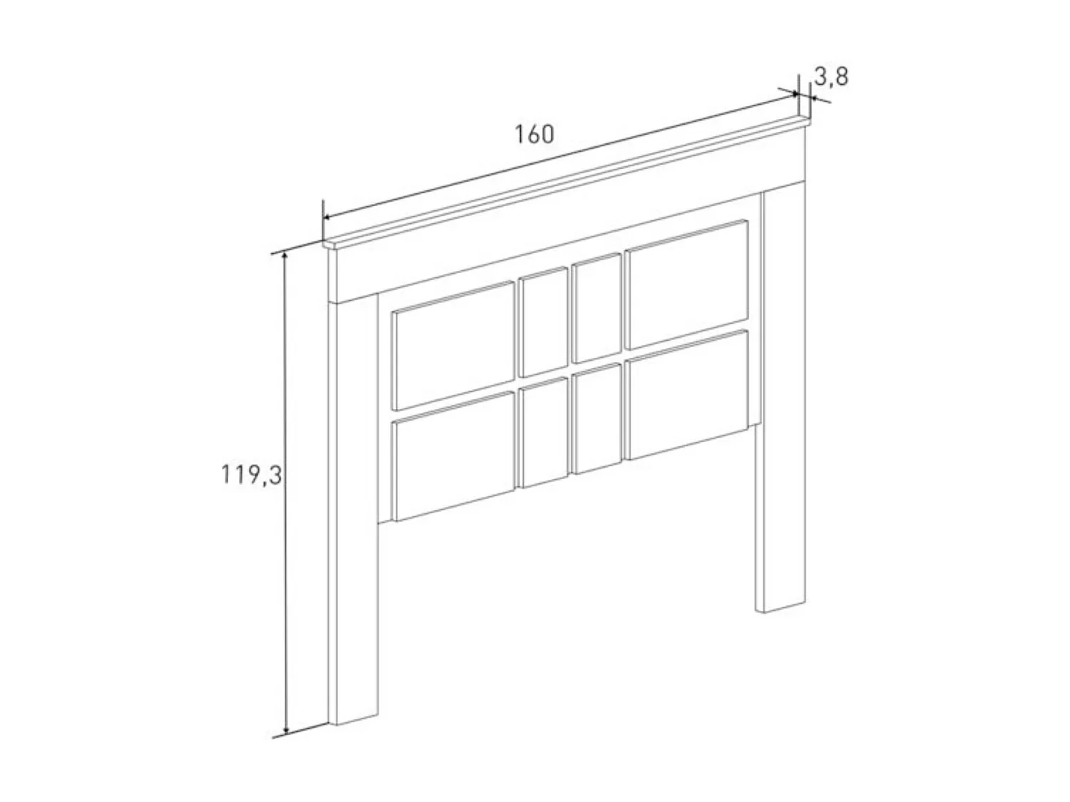 Pack de Muebles de Dormitorio Habitación con Cabecero, 2 Mesitas de Noche 3 Cajones y Cómoda en Color Blanco Mate Mauvella Rayas