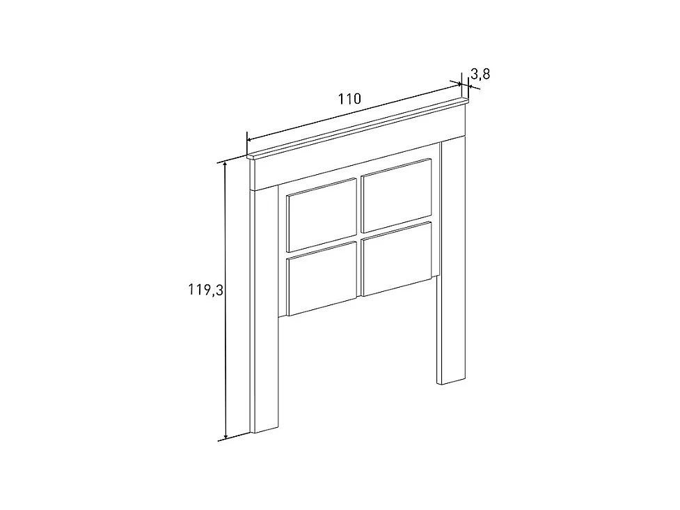 Pack de Muebles de Dormitorio Habitación Infantil con Cabecero, 1 Mesita de Noche 3 Cajones y Sinfonier en Color Blanco Mate Mauvella Rayas
