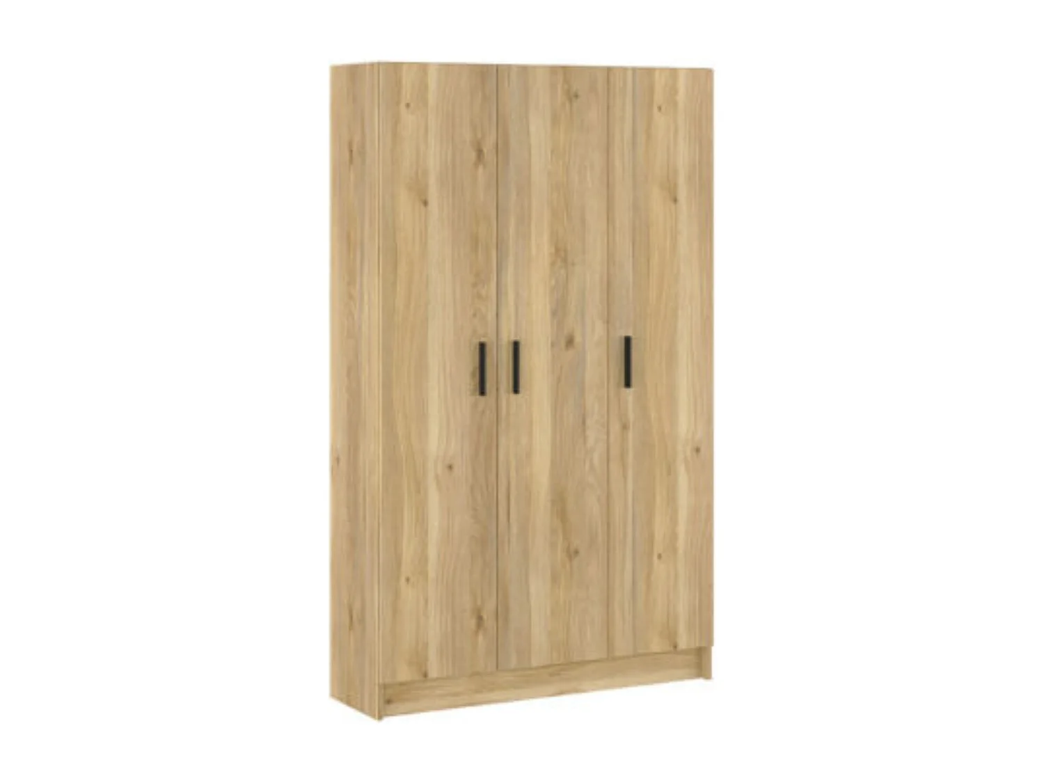 Mueble multiusos Armario Auxiliar Color  Mauvella– 3 Puertas, 4 Baldas y Espacio para Escoba, Madera, Dimensiones 108x180x35 cm.