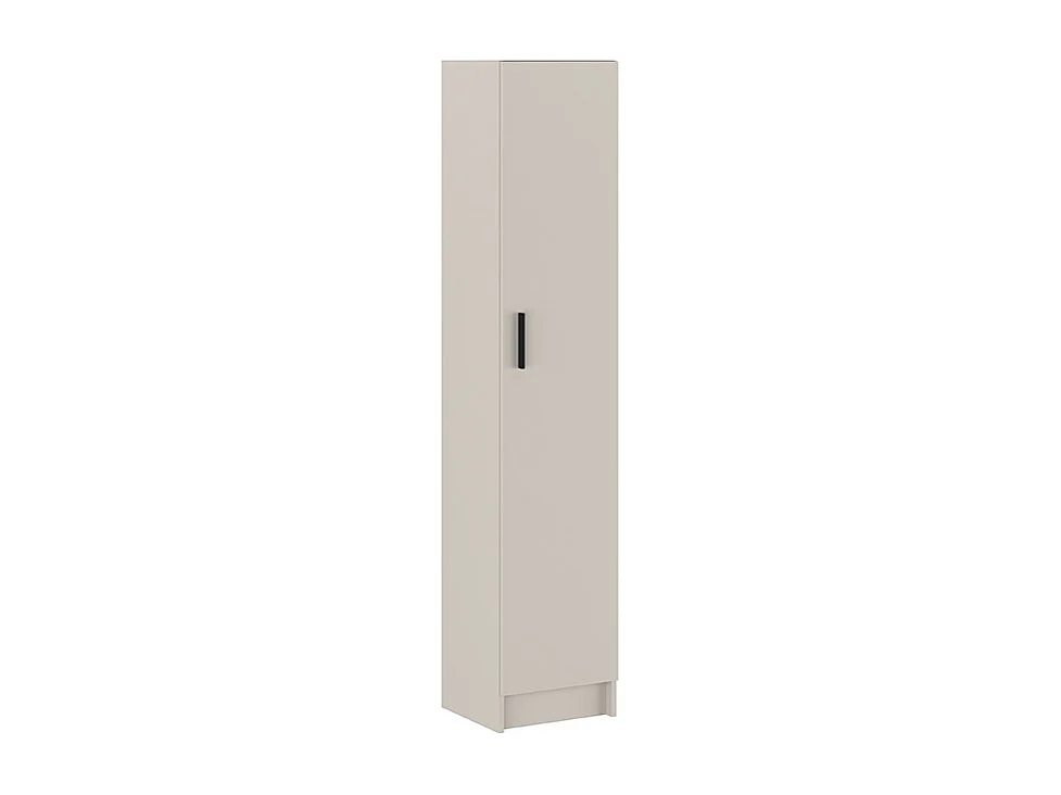 Mueble multiusos Armario Auxiliar Multiusos Color Beige – 1 Puerta, 4 Baldas, 37x180x35 cm – Madera Práctico y Funcional.