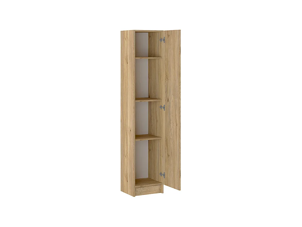 Mueble Multiusos Armario Auxiliar Color Mauvella – 1 Puerta, 4 Baldas, 37x180x35 cm – Madera Práctico y Funcional.