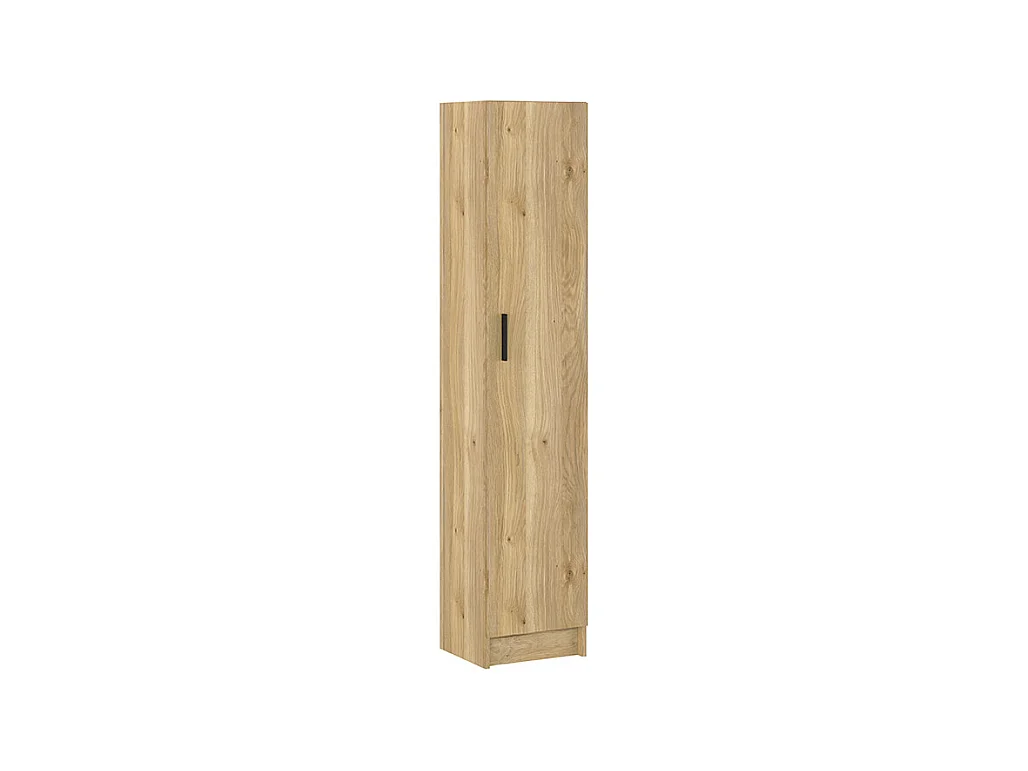 Mueble Multiusos Armario Auxiliar Color Mauvella – 1 Puerta, 4 Baldas, 37x180x35 cm – Madera Práctico y Funcional.