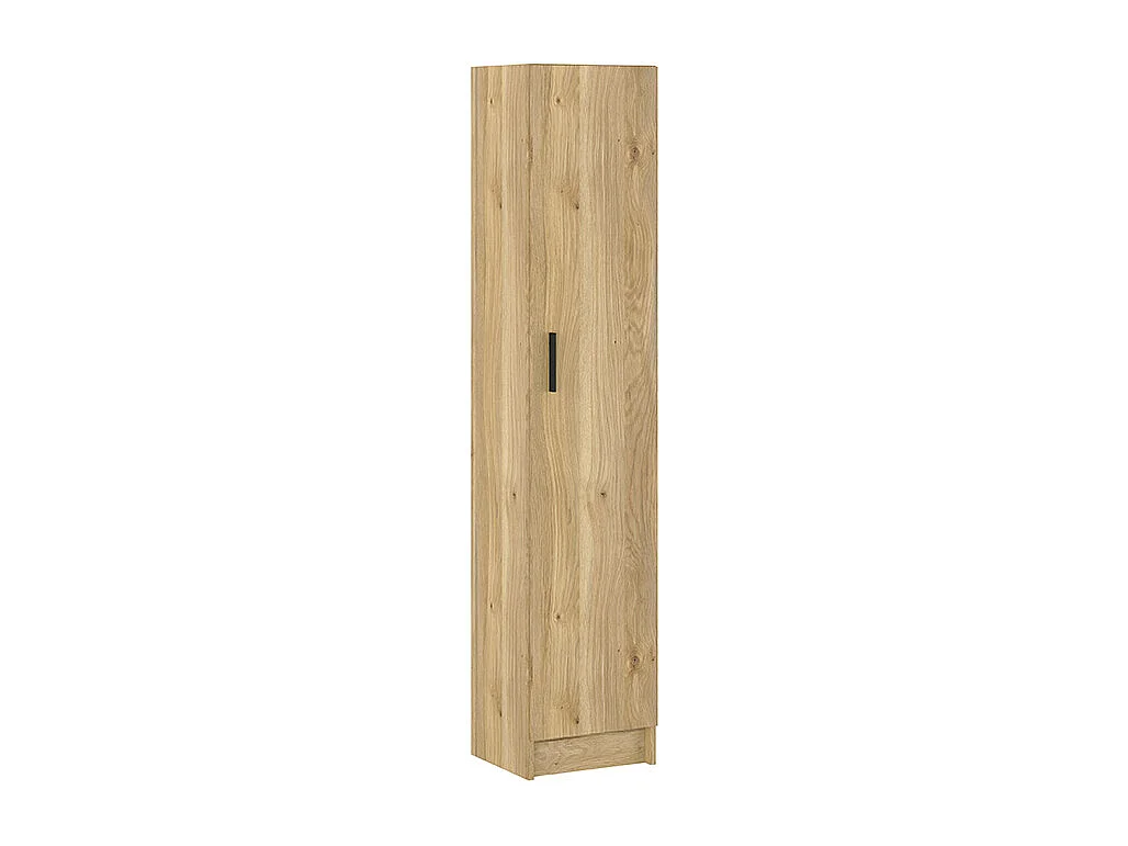 Mueble Multiusos Armario Auxiliar Color Mauvella – 1 Puerta, 4 Baldas, 37x180x35 cm – Madera Práctico y Funcional.