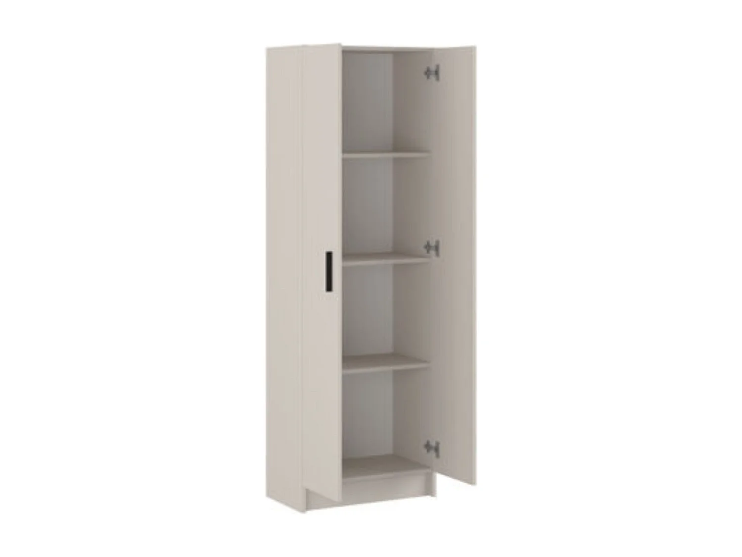 Mueble Multiusos Armario Auxiliar Color Beige – 2 Puertas, 4 Baldas, Práctico y Funcional, Madera, 60x180x35 cm – Perfecto para Espacios Reducidos