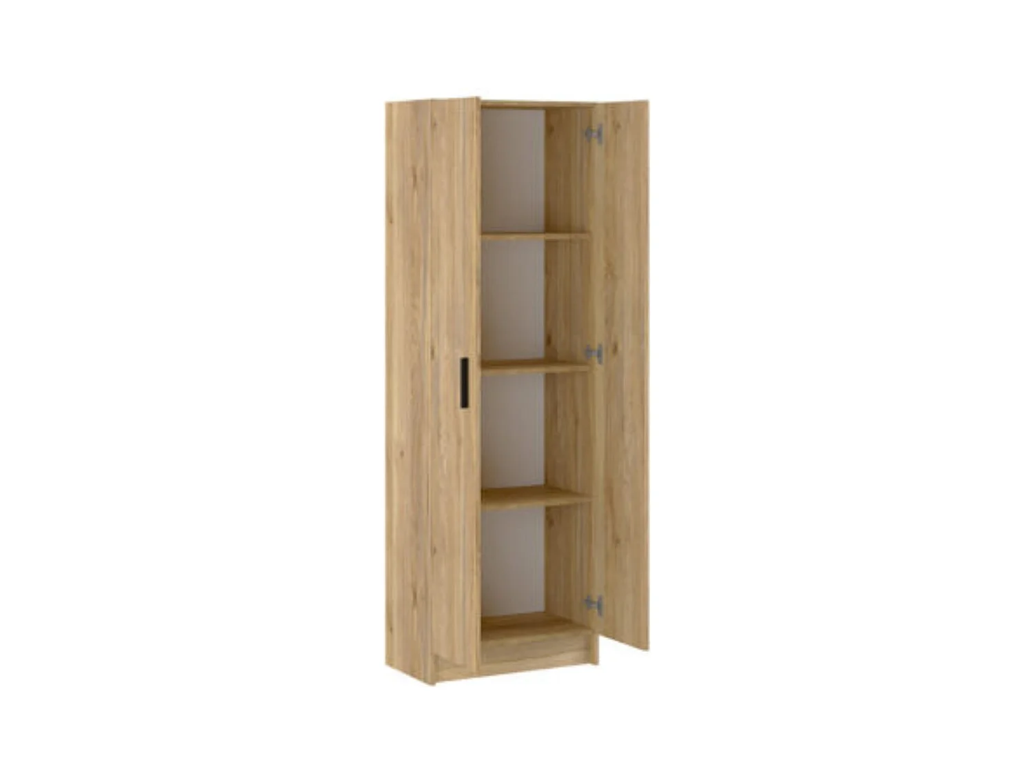 Mueble Multiusos Armario Auxiliar Color Mauvella – 2 Puertas, 4 Baldas, Práctico y Funcional, Madera, 60x180x35 cm – Perfecto para Espacios Reducidos