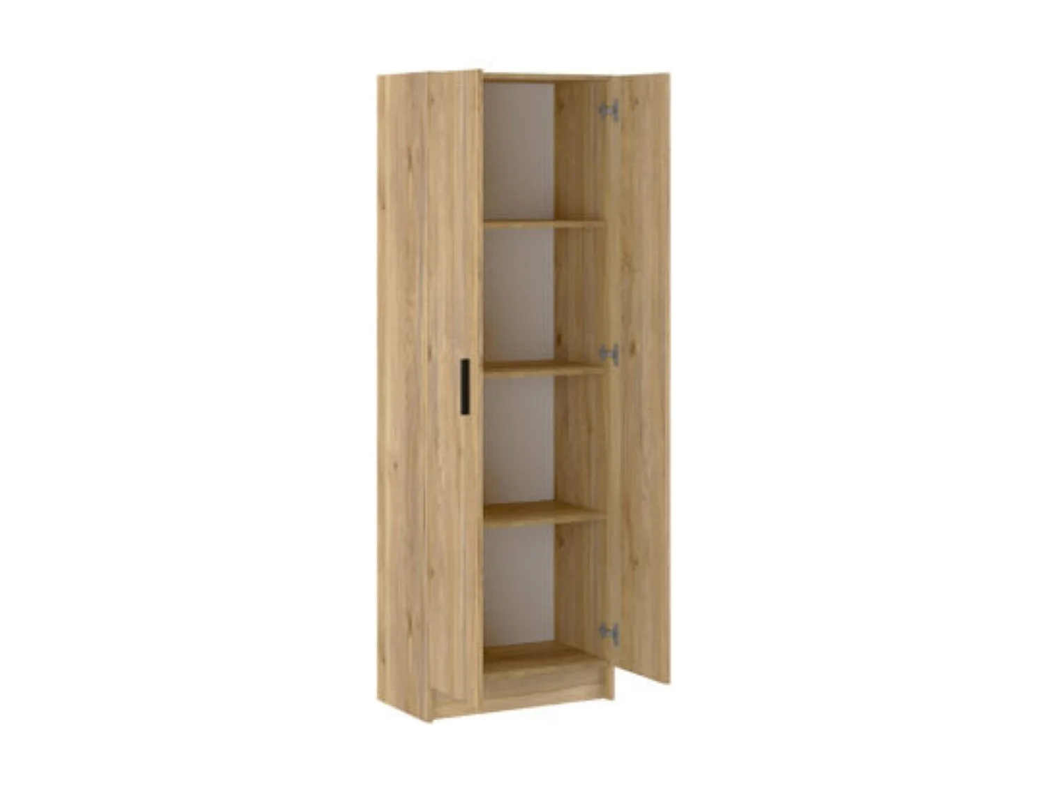 Mueble Multiusos Armario Auxiliar Color Mauvella – 2 Puertas, 4 Baldas, Práctico y Funcional, Madera, 60x180x35 cm – Perfecto para Espacios Reducidos