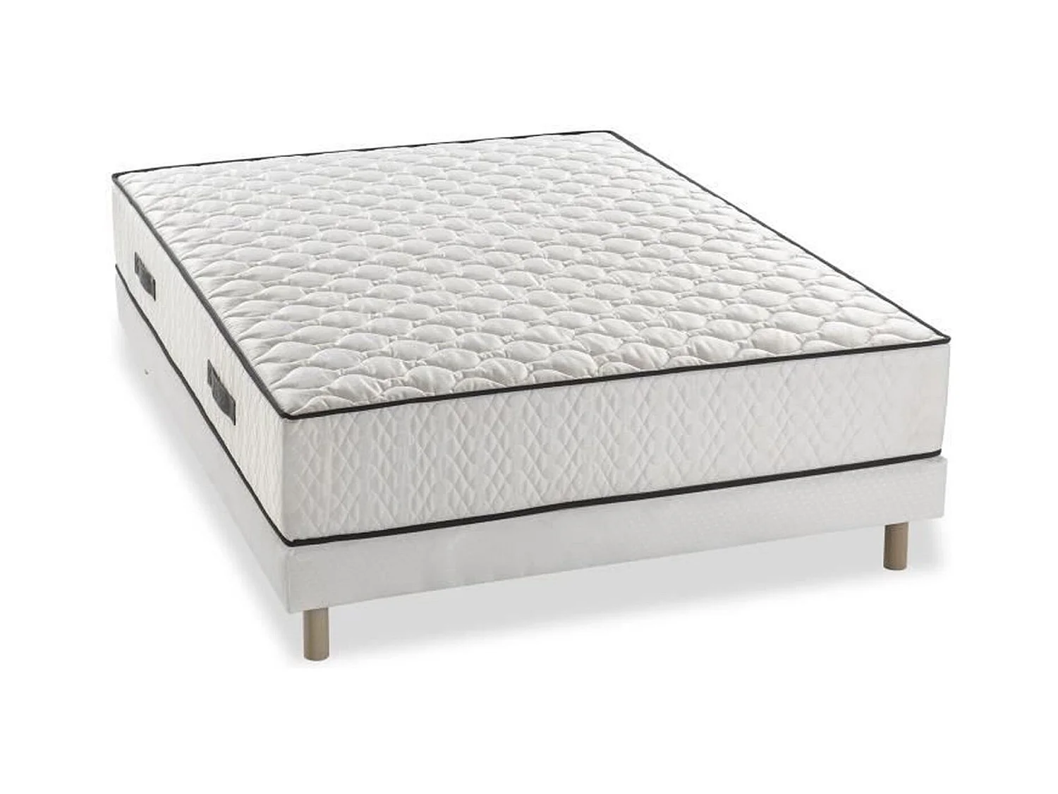 Colchón de muelles equilibrado de 7 zonas 140 x 200 x 24 cm + Base de relajación