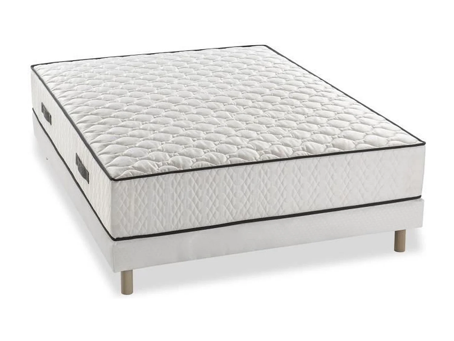 Colchón de muelles equilibrado de 7 zonas 140 x 200 x 24 cm + Base de relajación