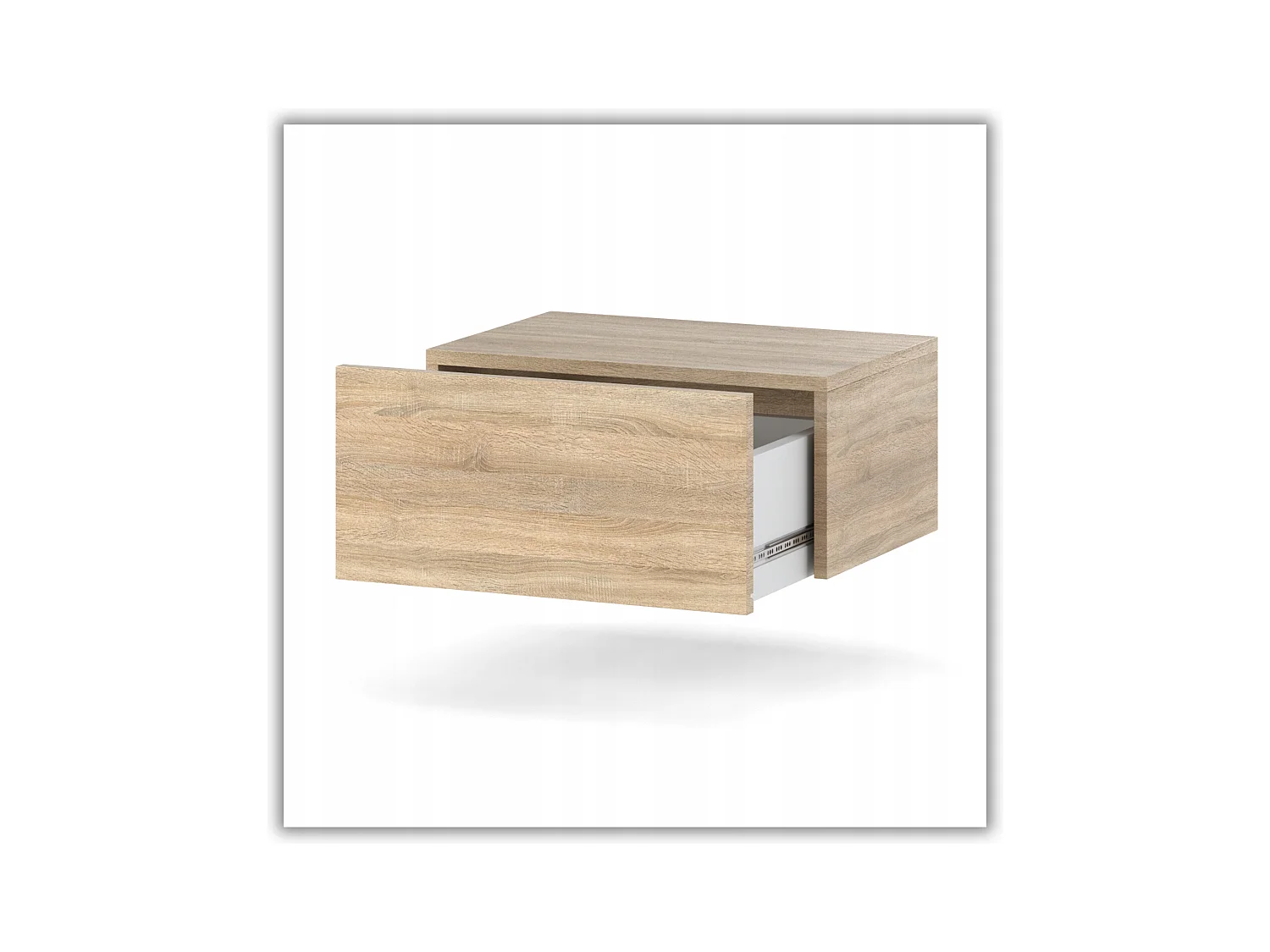 Table de Chevet Murale Chêne Sonoma avec Tiroir – Meuble Suspendu de Chambre Moderne