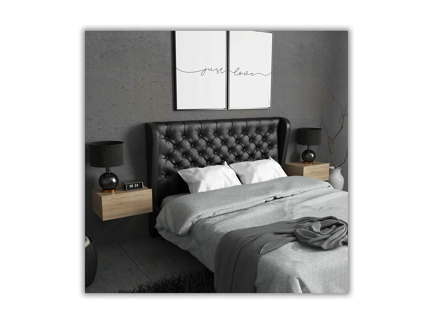 Table de Chevet Murale Chêne Sonoma avec Tiroir – Meuble Suspendu de Chambre Moderne