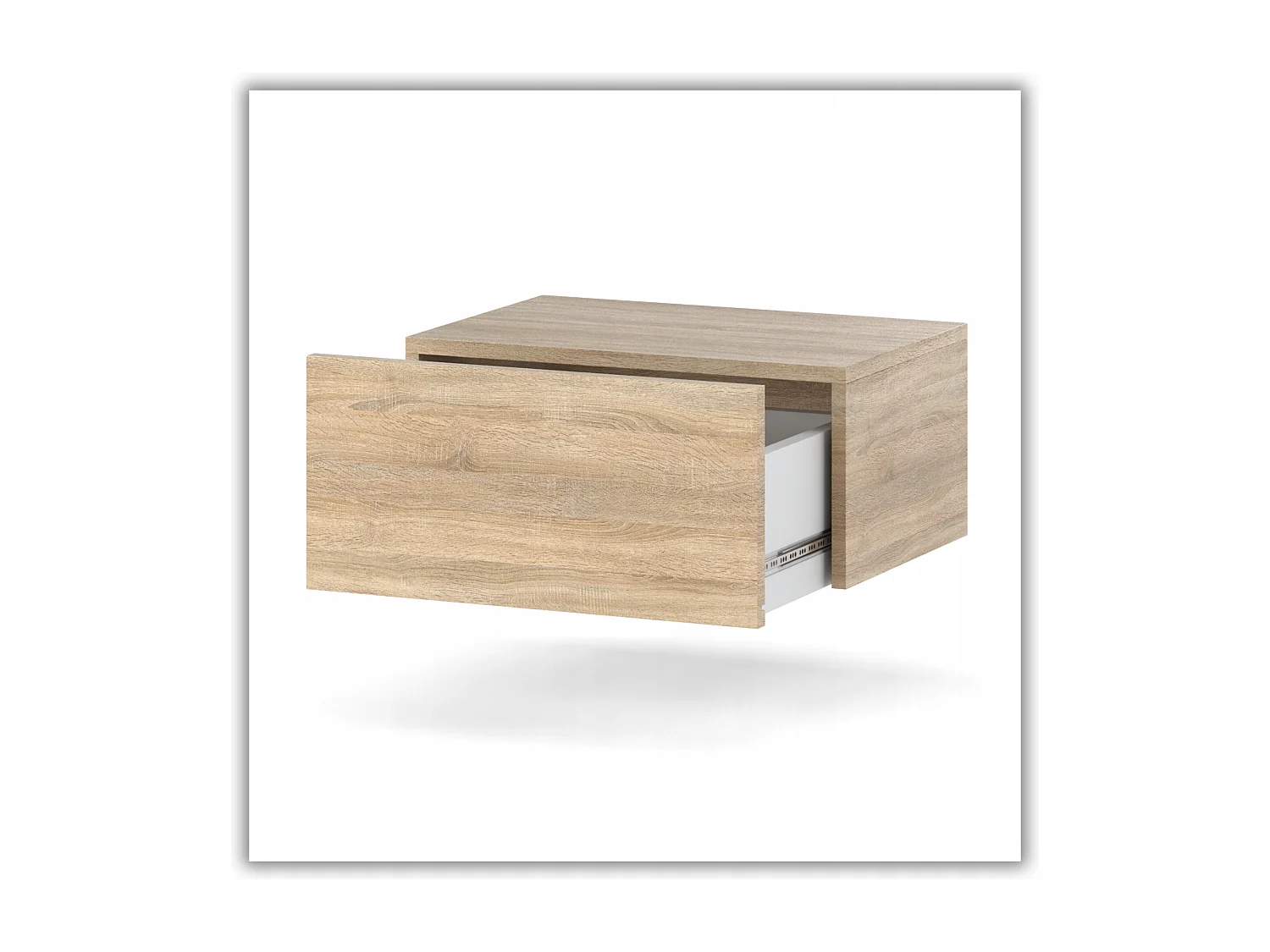 Table de Chevet Murale Chêne Sonoma avec Tiroir – Meuble Suspendu de Chambre Moderne