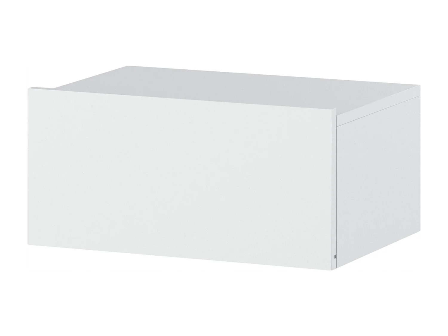 Table de Chevet Murale Blanc Mat avec Tiroir – Meuble Suspendu de Chambre Moderne