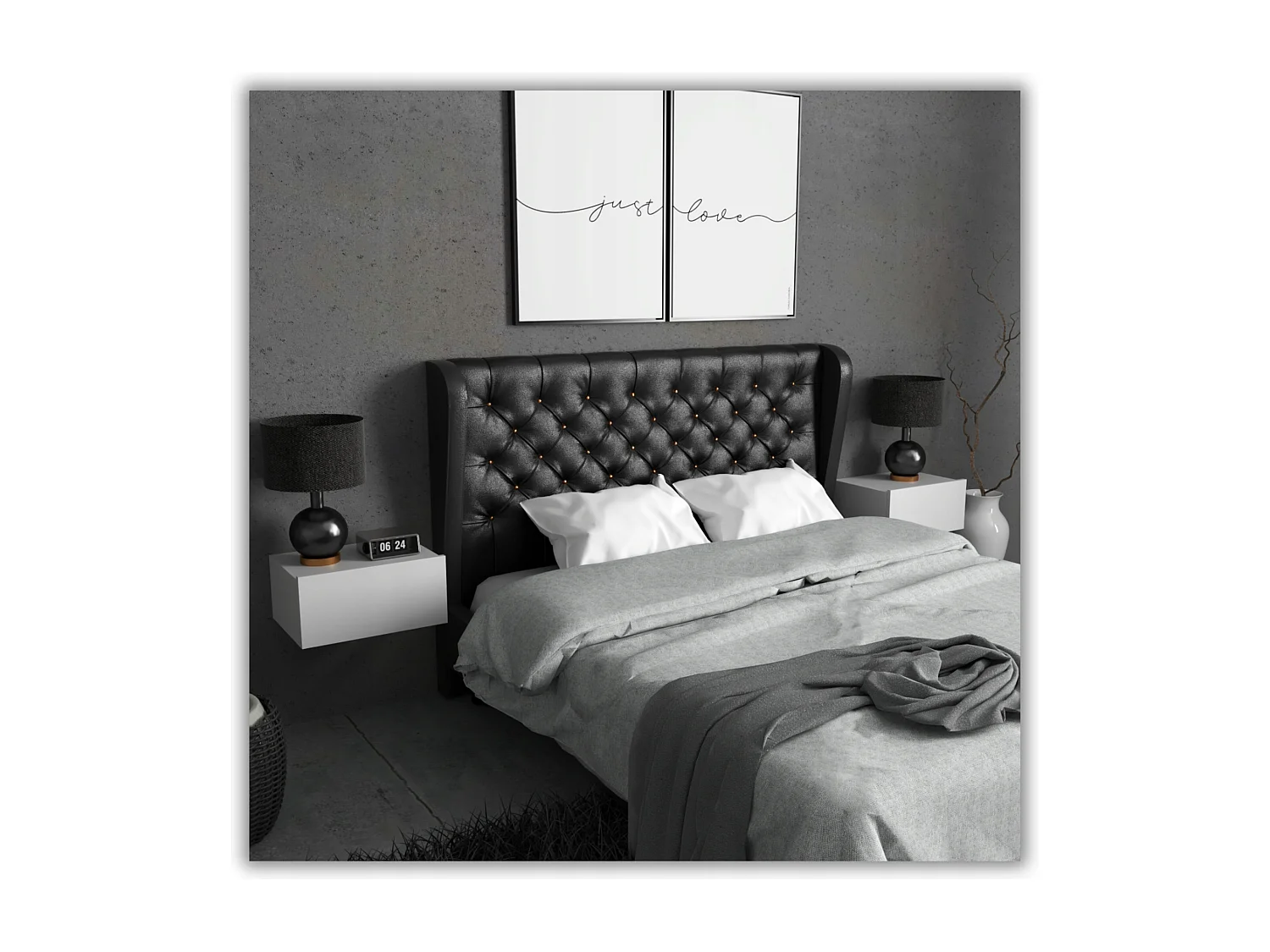 Szafka Nocna Wisząca Biała 1 Szuflada 45cm Stolik Nakastlik Do Sypialni