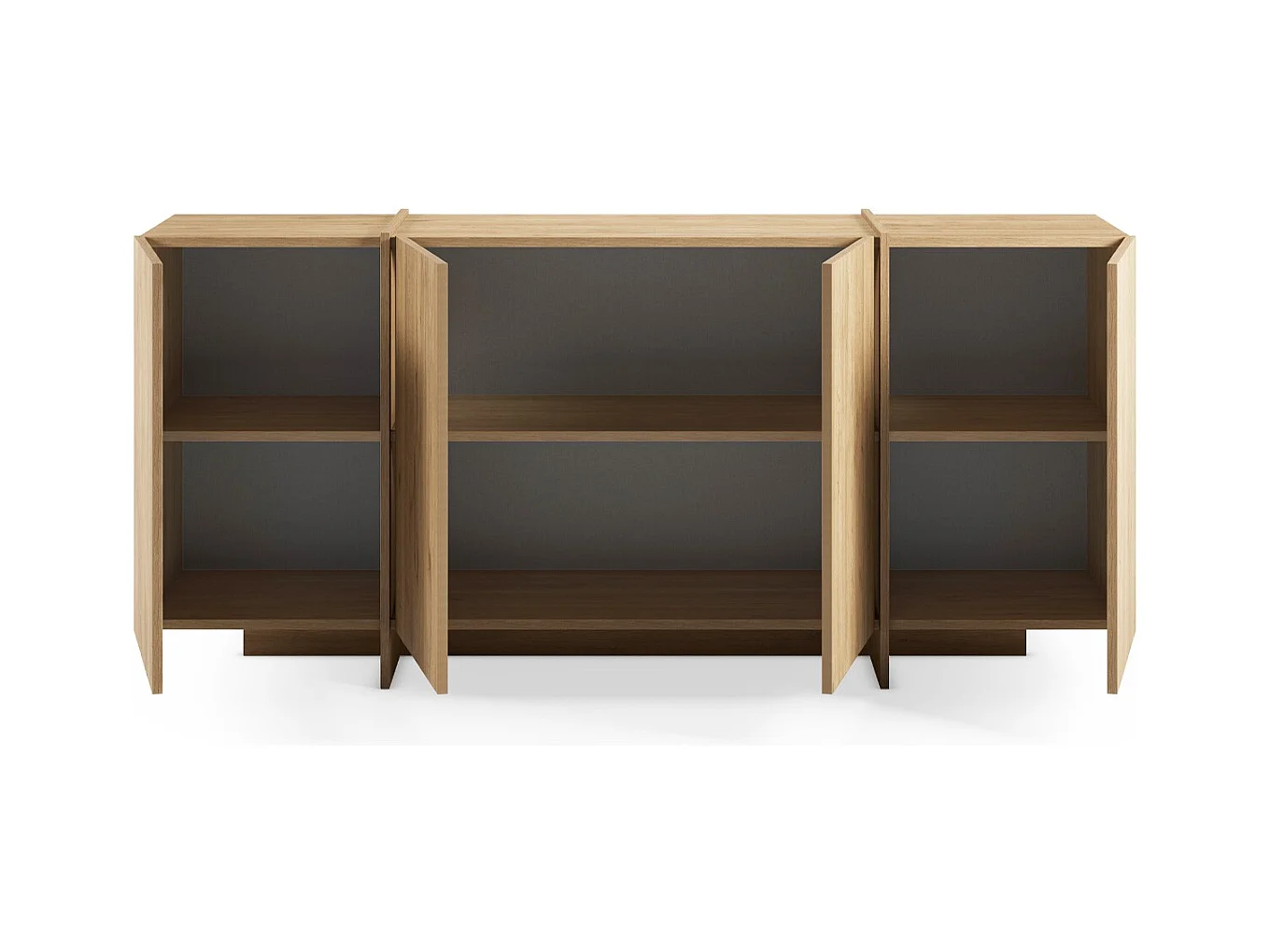 Buffet 4 portes décor chêne 180 cm - Owen