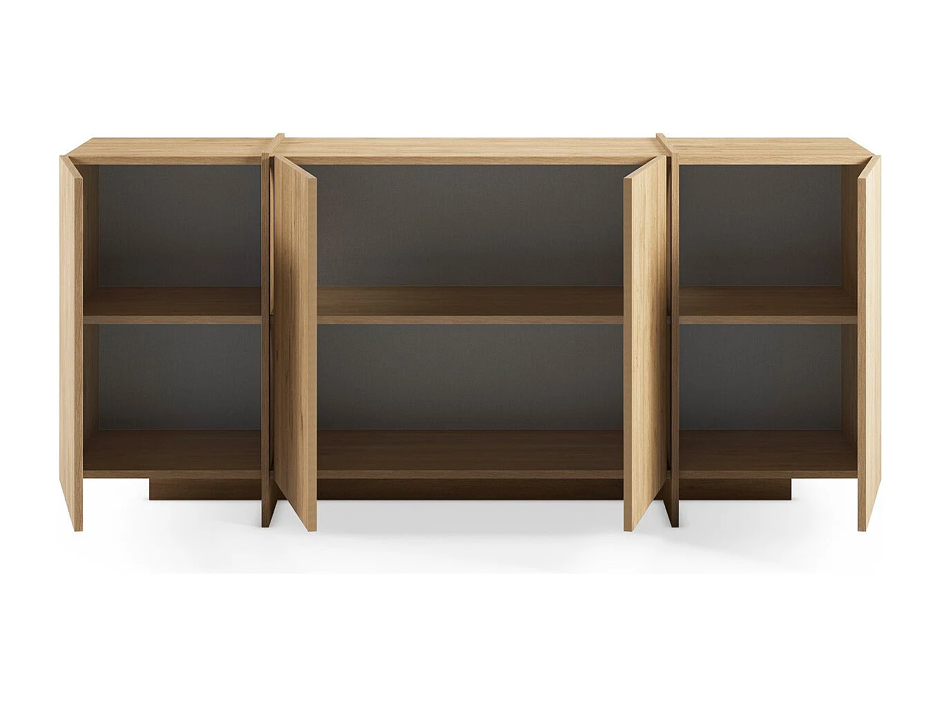 Buffet 4 portes décor chêne 180 cm - Owen