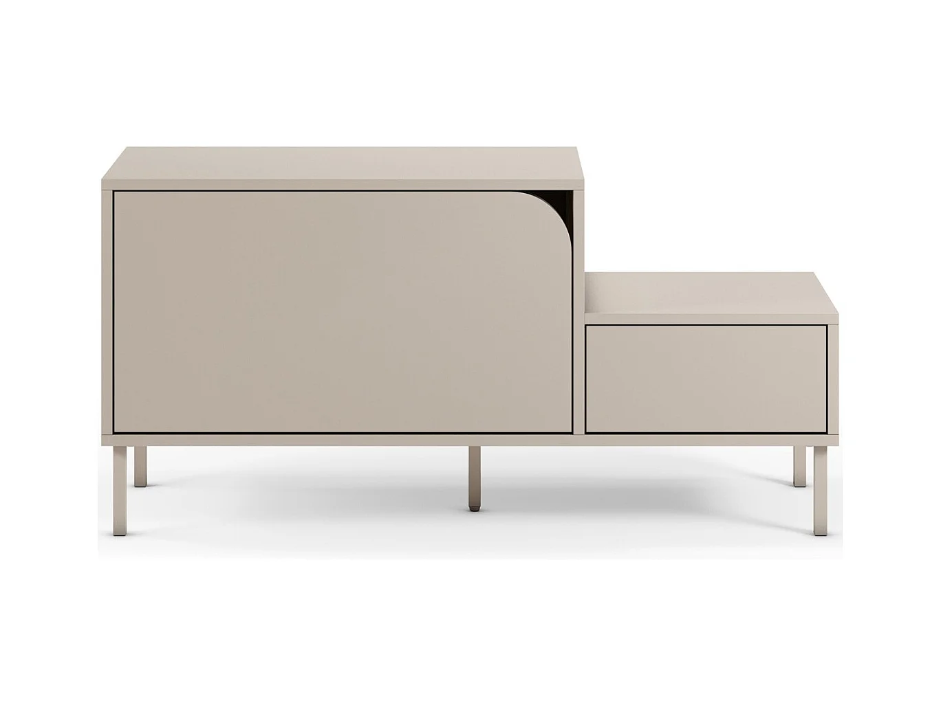 Meuble d'entrée 2 portes beige 120 cm - Jonas