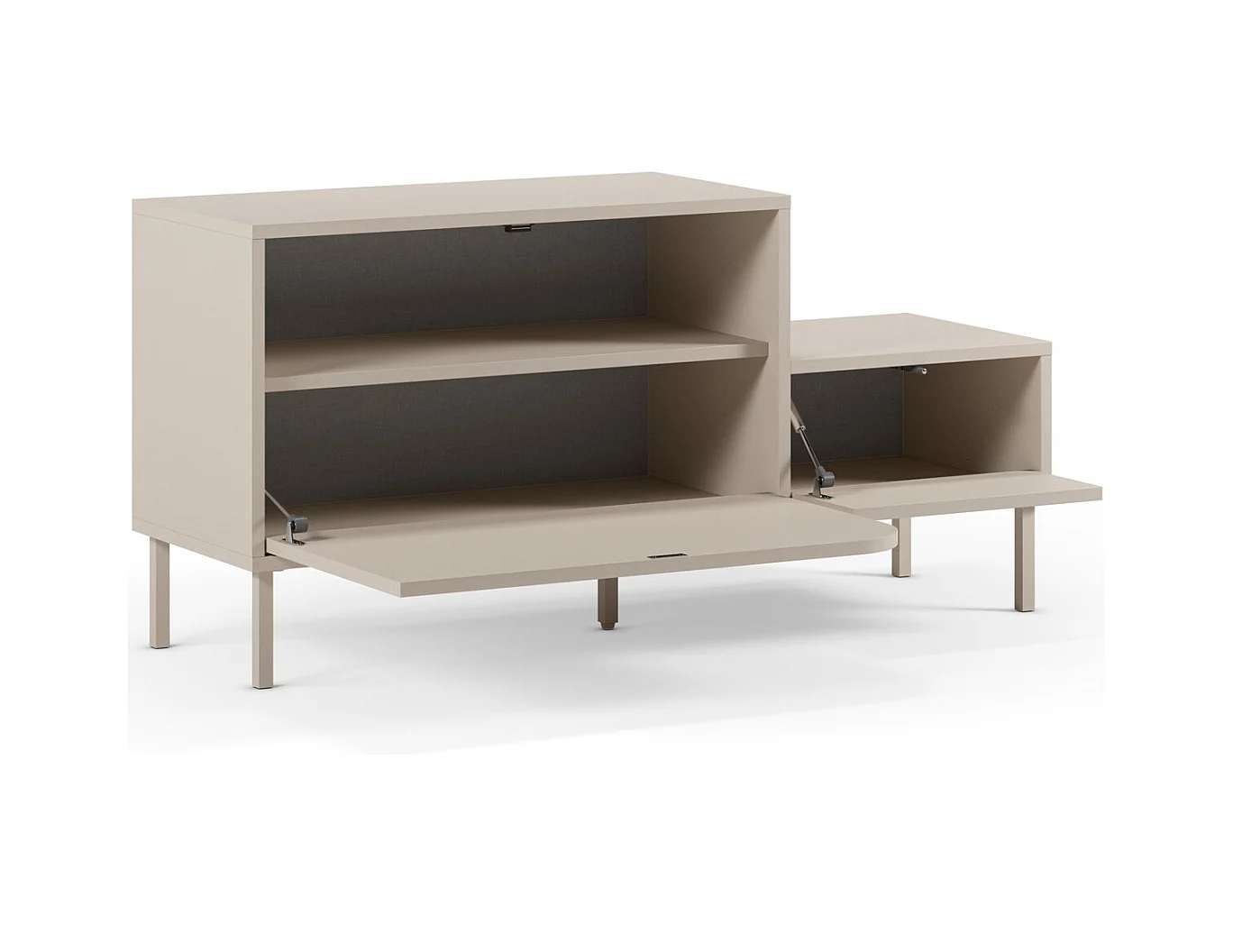 Meuble d'entrée 2 portes beige 120 cm - Jonas