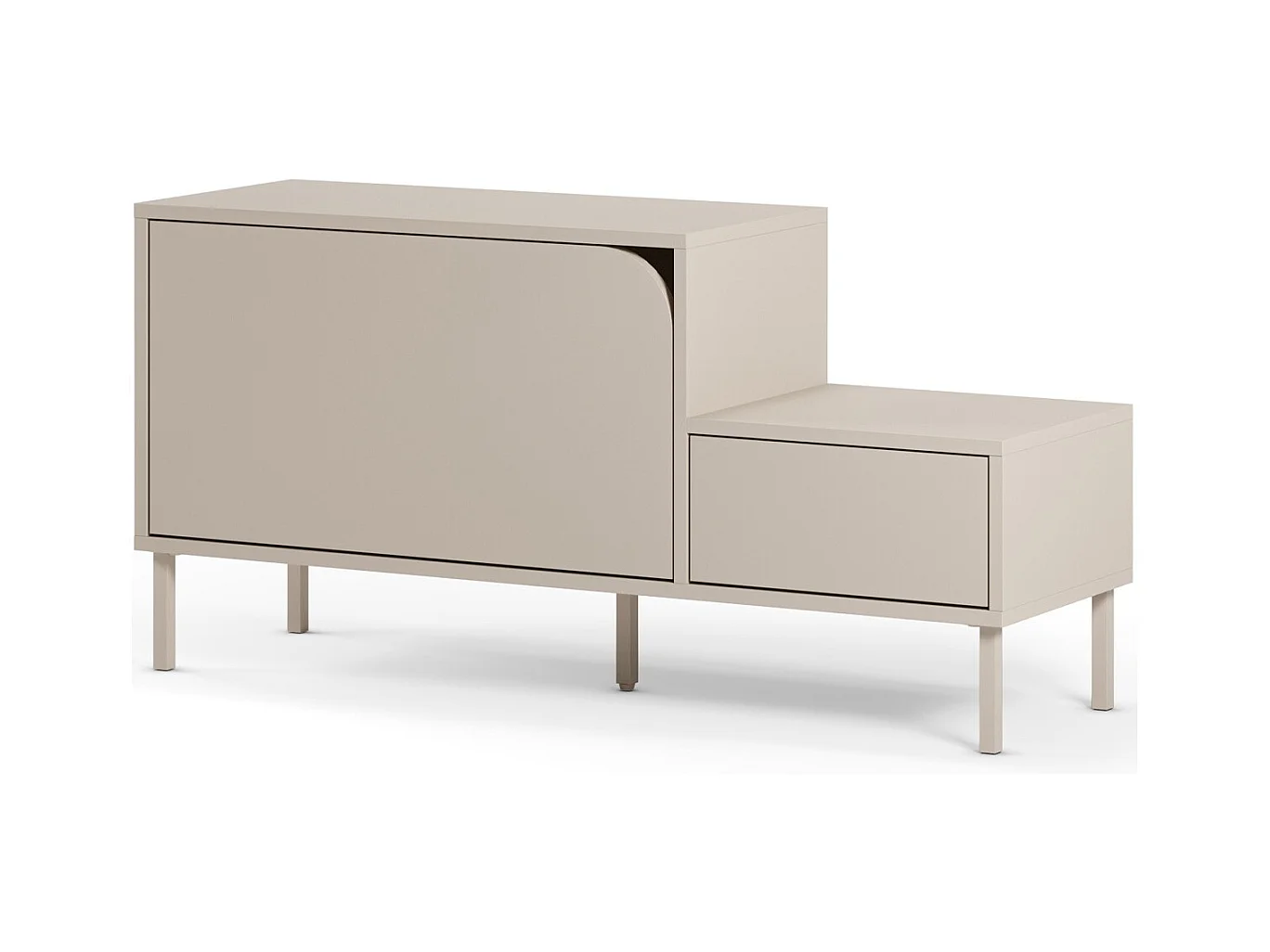 Meuble d'entrée 2 portes beige 120 cm - Jonas