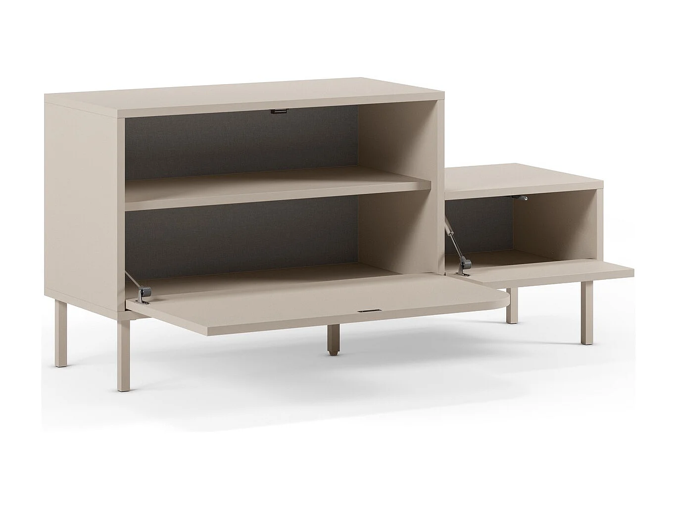 Meuble d'entrée 2 portes beige 120 cm - Jonas