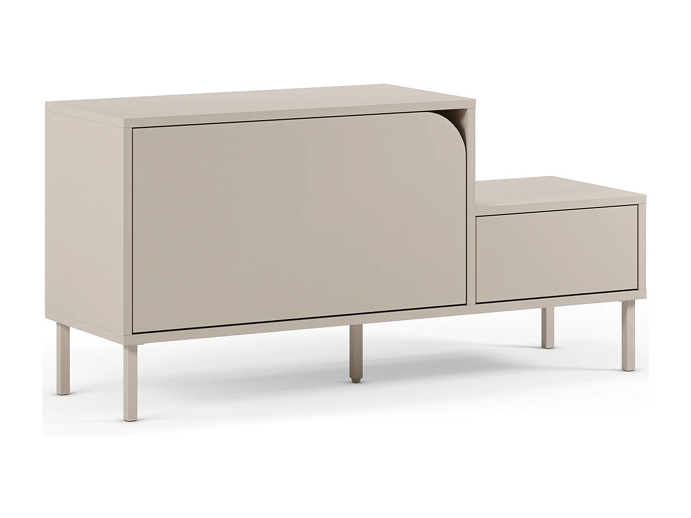 Meuble d'entrée 2 portes beige 120 cm - Jonas