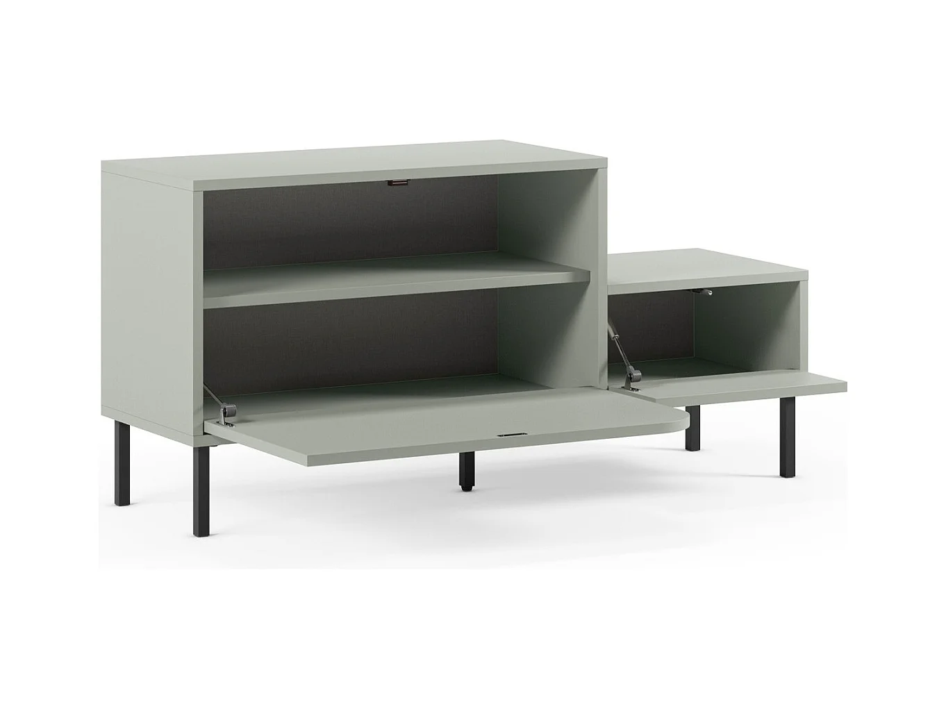 Meuble d'entrée 2 portes vert 120 cm - Jonas