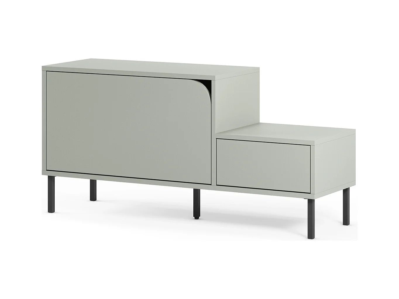 Meuble d'entrée 2 portes vert 120 cm - Jonas