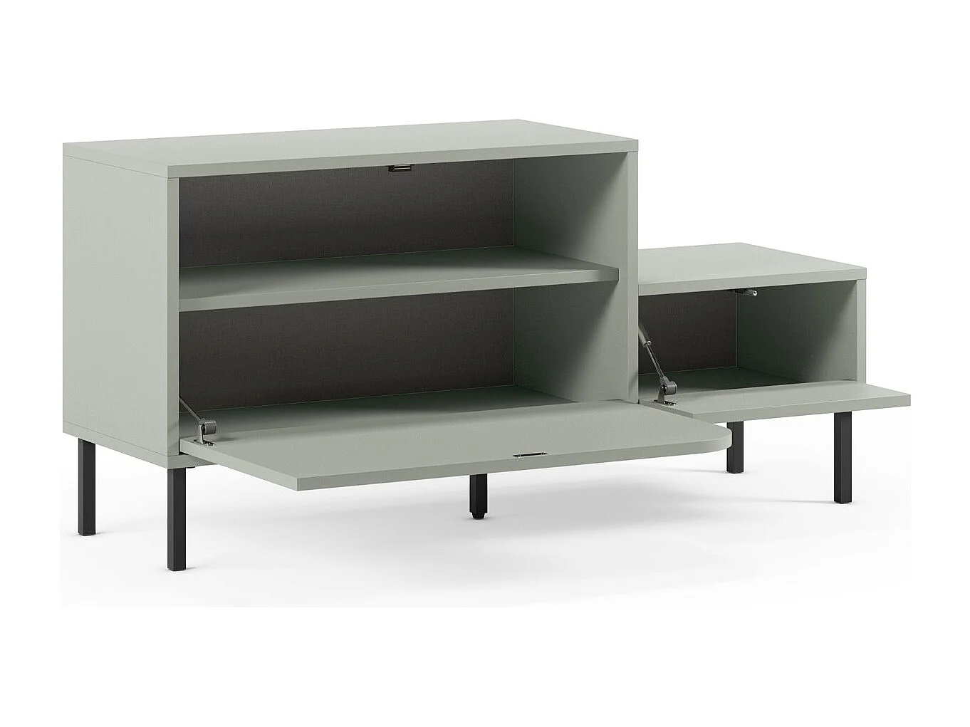 Meuble d'entrée 2 portes vert 120 cm - Jonas