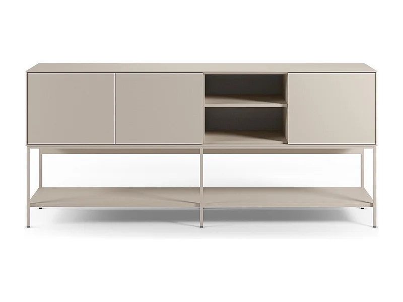 Buffet 3 portes 2 niches beige 180 cm - Zara