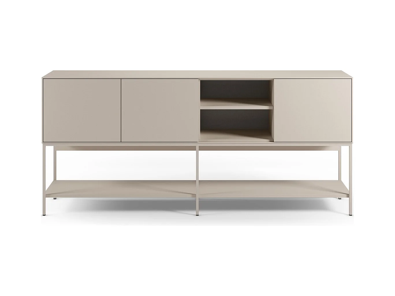 Buffet 3 portes 2 niches beige 180 cm - Zara