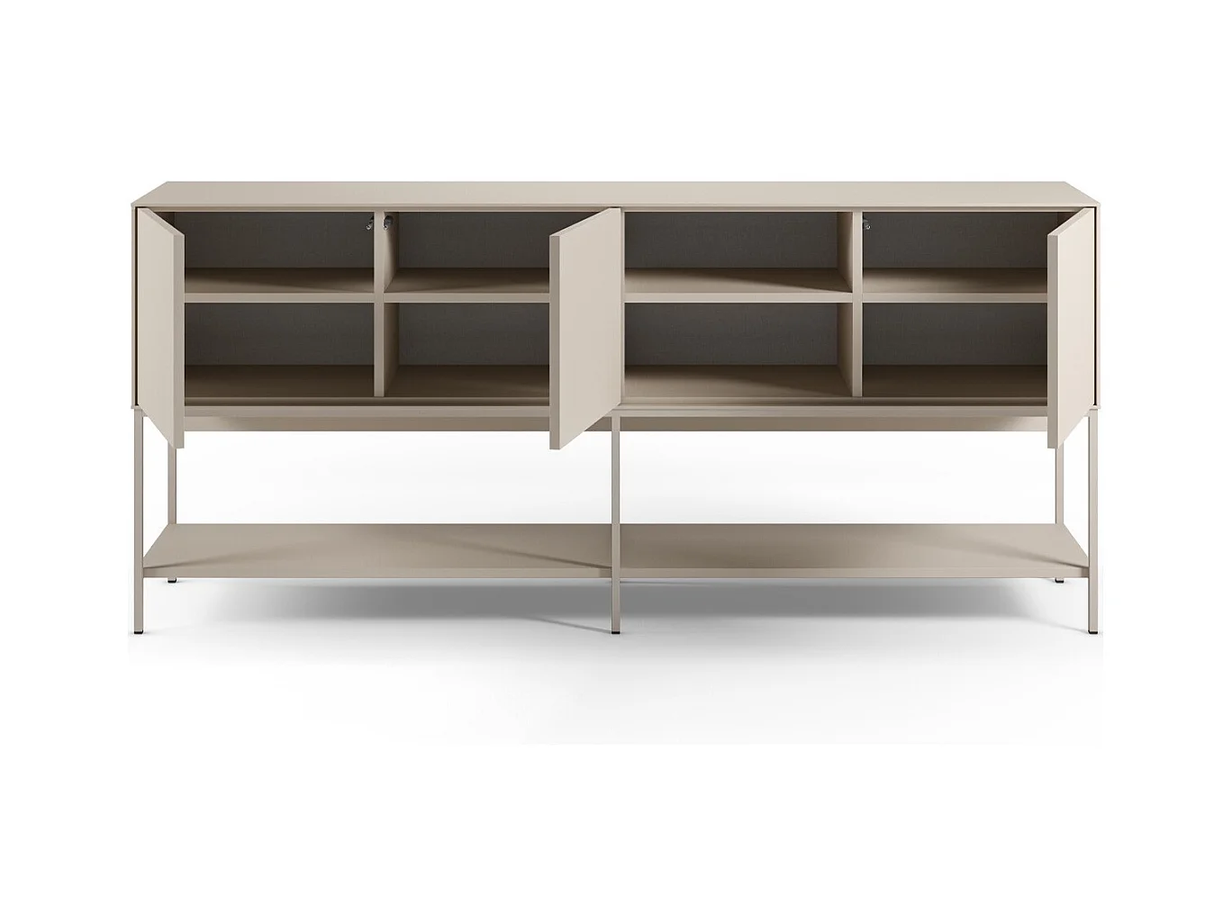 Buffet 3 portes 2 niches beige 180 cm - Zara