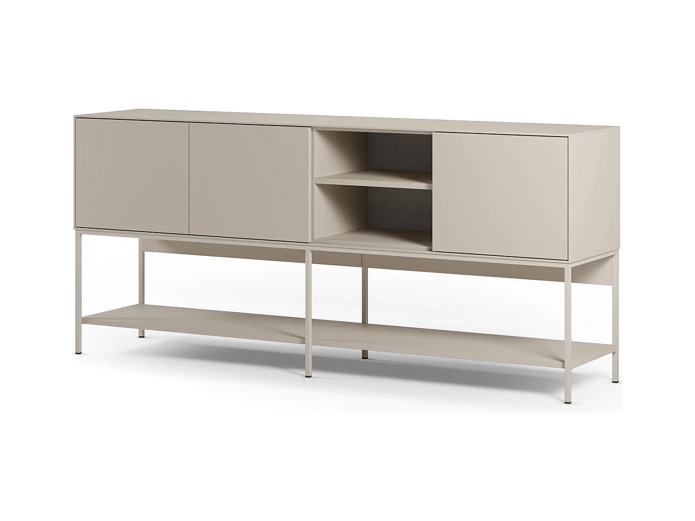 Buffet 3 portes 2 niches beige 180 cm - Zara