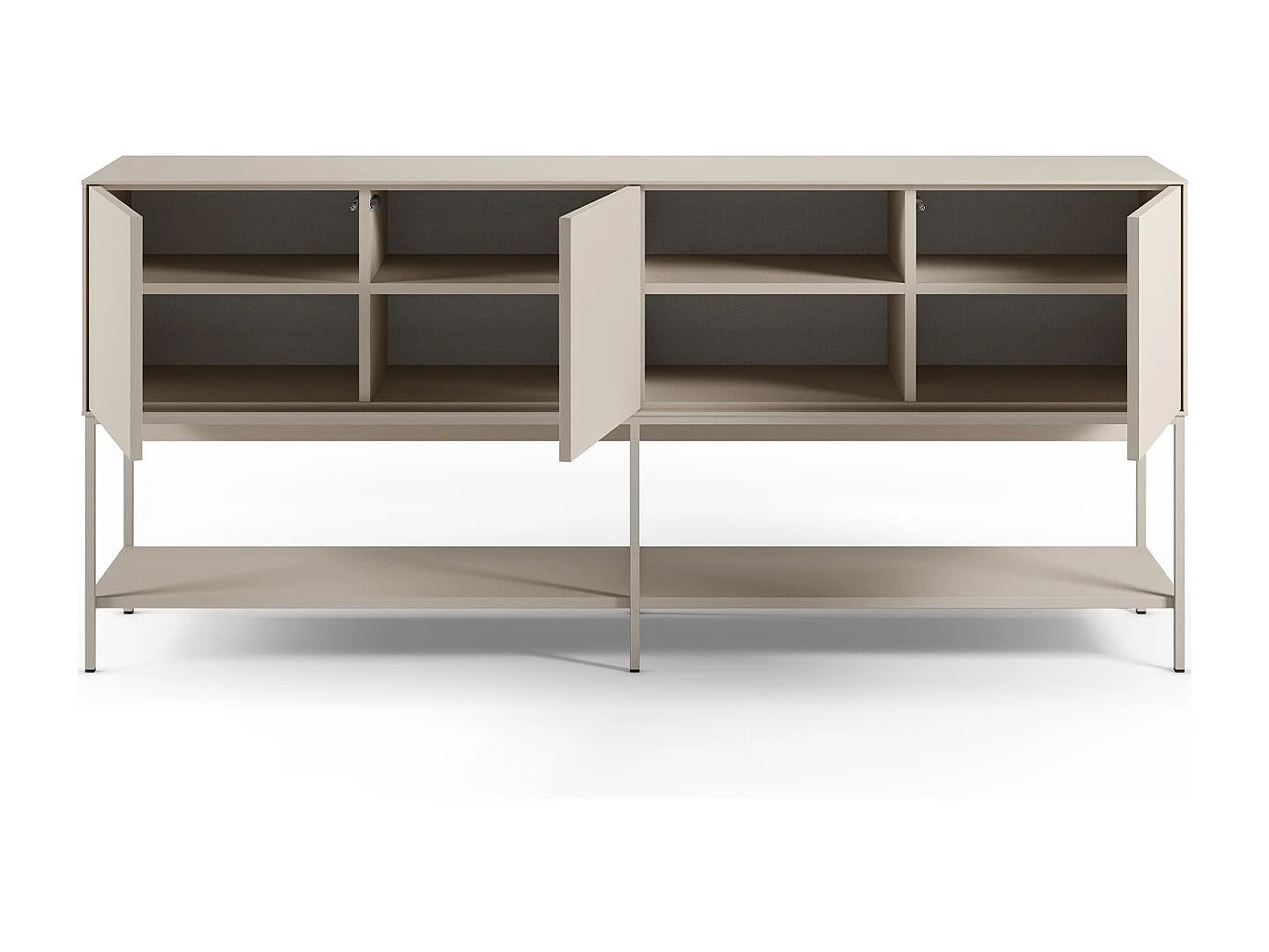 Buffet 3 portes 2 niches beige 180 cm - Zara