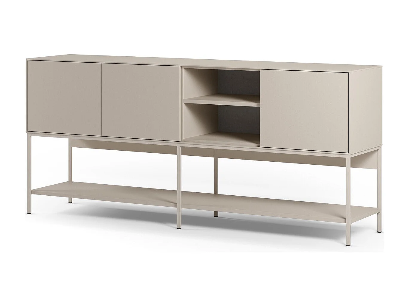Buffet 3 portes 2 niches beige 180 cm - Zara