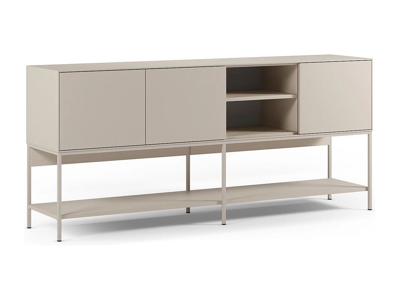 Buffet 3 portes 2 niches beige 180 cm - Zara