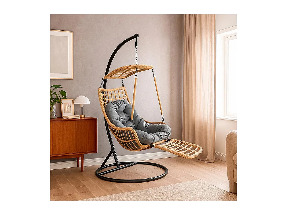 Silla Colgante Yoevu - con reposapiés para interior y exterior - YV-RELAXCHAIR